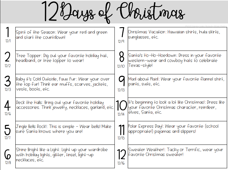 Stafford 12 Days of Christmas